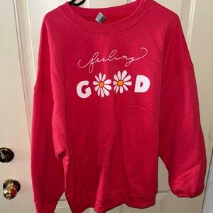 Gildan Red Graphic Sweatshirt